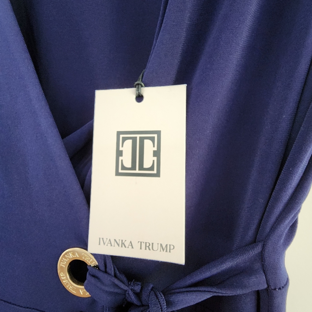 Beautiful Navy Wrap Dress - Picture 3 of 6